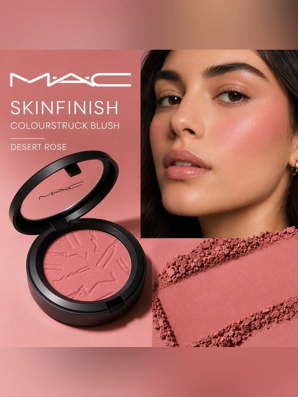 NEW✅ MAC Cosmetics • Skinfinish Colourstruck Blush • Desert Rose • New in Box